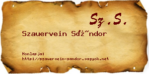 Szauervein Sándor névjegykártya